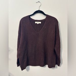Burgandy V Neck Sweater